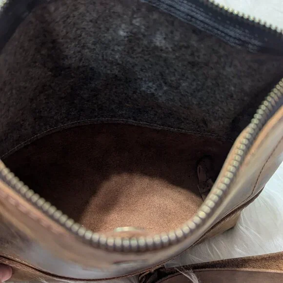 Pendleton Glacier Bay Stripe | Mini Fairfield Crossbody | Handmade Leather Purse - Picture 5 of 7